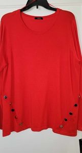 Alfani Womens Top Orange Large PL Petite